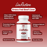 (PRE ORDER TO SHIP BEGINNING OF DEC.) Grass Fed Freeze Dried Beef Liver Capsules