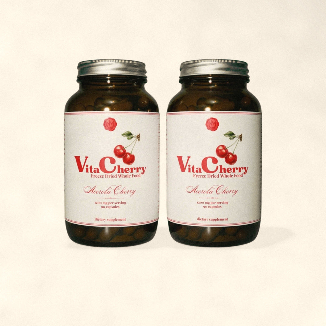 Two bottles of Acerola Cherry whole food vitamin C by Nutrimal