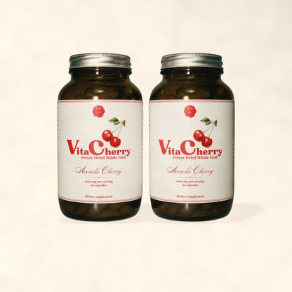 Two bottles of Acerola Cherry whole food vitamin C by Nutrimal