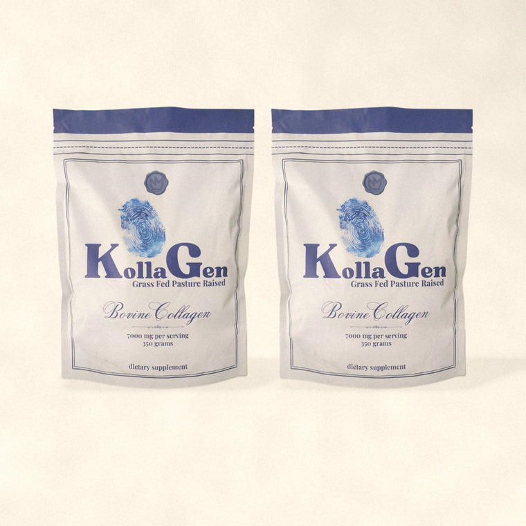 Two bags of KollaGen grass fed collagen peptides by Nutrimal
