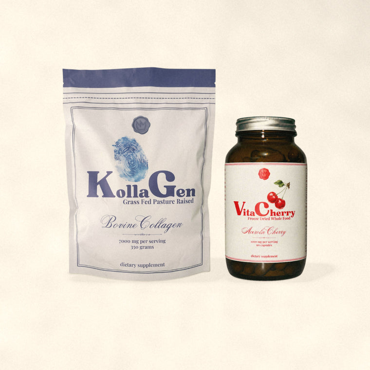 KollaGen and Acerola Cherry, the Skin Bundle by Nutrimal, 1 month supply